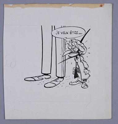 drawing of a cartoon of a man and a woman standing next to a refrigerator