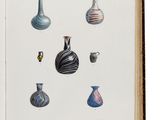 un livre ouvert sur lequel figure un dessin représentant des vases