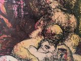 an image of a drawing of a woman and a child laying on the ground