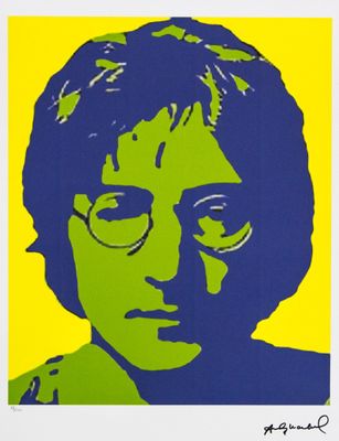 andy warhol, ' john lennon, green and blue ', 2013