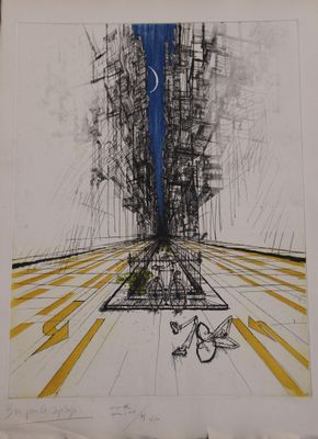 une image représentant un dessin de vélo garé devant un arbre
