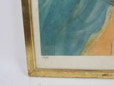 an image of a picture of a painting of a woman on a beach