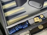 an image of a backgam set in a suitcase