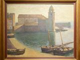 une image d'une peinture de bateaux sur l'eau