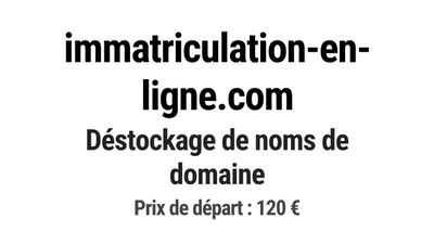 Nom de domaine immatriculation-en-ligne.