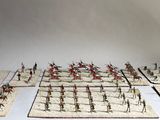 many figurines of soldiers on a table