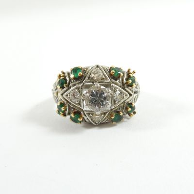 Bague : en platine 950 mil. et or 750 mil.