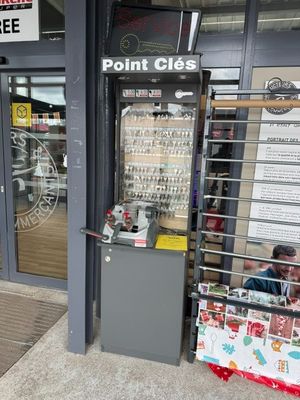 a store front with a lot of items on display