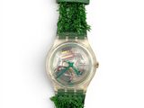 an image of a close up of a wrist watch on a white surface