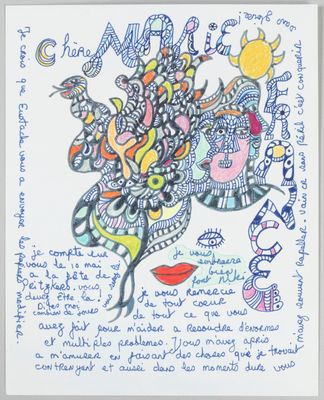 an image of a drawing of a flower with words written on it