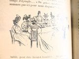 un livre ouvert sur lequel figure le dessin d'un groupe de personnes assises autour d'une table