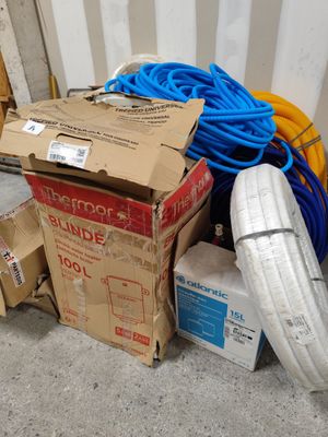 a box of hoses and a box of hoses on the ground