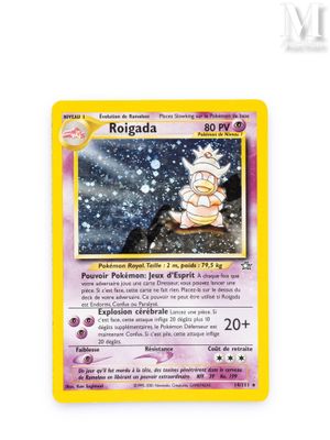 a close up of a pokemon card on a white surface