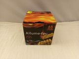 the box of allumefeu is sitting on a white surface
