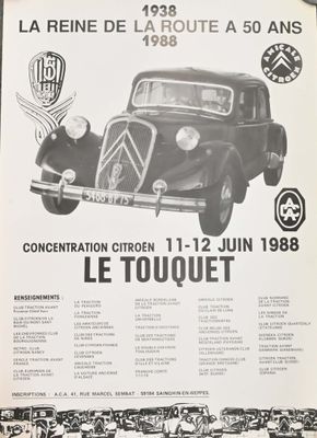 Citroën Trois affiches : - Concentration Citroën Le Touquet,…