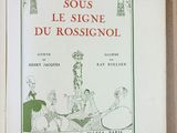 an open book with a picture of a group of people sitting at a table