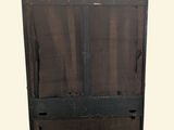 an image of an old wooden cabinet with a sliding door