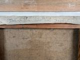 a picture of a piece of wood with writing on it