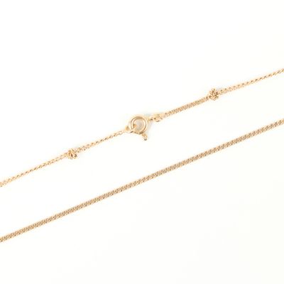 Chaîne en or maille gourmette. Noeuds. - Photo 1
