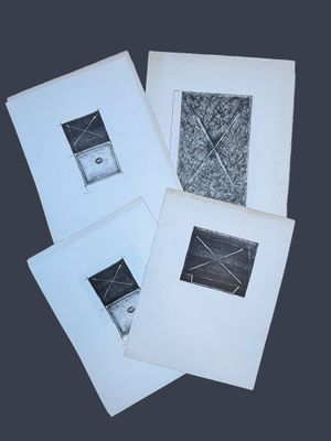 three black and white photographs of a window and a window sill