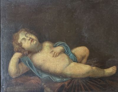 un vieux tableau représentant une femme nue allongée sur un lit