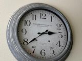 a clock that is on the wall of a room