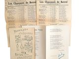 plusieurs pages de journaux français sur lesquelles figurent des dessins représentant des personnes