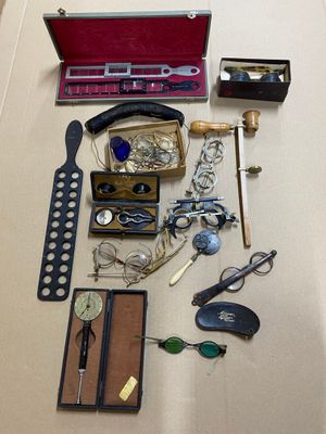 a table that has many different items on it