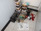 a room with a bunch of items on the floor