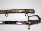pair of antique chinese swords with gold and silver decoration