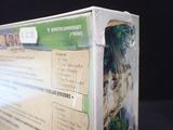 a box with a menu on it sitting on a table