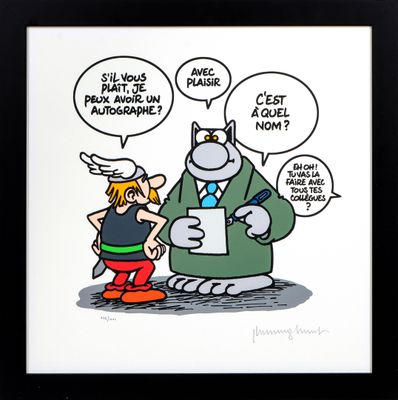 dessin humoristique représentant un homme et une femme, avec des bulles de dialogue au-dessus d'eux