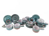 an image of a group of blue and white dishes and cups
