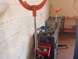 a picture of a room with a bunch of tools on the floor