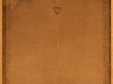 a painting of a brown frame with a triangle on it