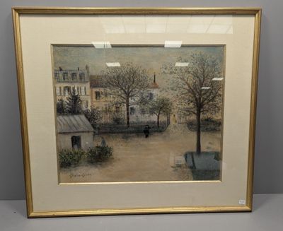 une image d'une photo d'un tableau représentant une scène de rue