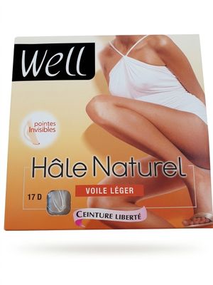 La boîte du colis comporte l'image des jambes d'une femme.