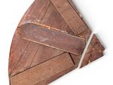 a piece of wood that has been cut into pieces