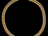 un bracelet à chaîne en or avec un fermoir sur fond noir