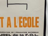 a poster with a drawing of a person holding a tennis racquet