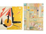 deux tableaux de formes et de tailles différentes sur fond blanc
