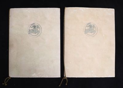 Deux vieux livres sont posés sur une surface noire