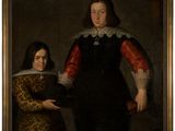 portrait d'un homme et d'une femme tenant un chapeau