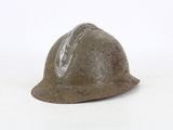 a helmet that is sitting on a white surface