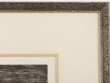 an image of a black and white drawing of a boat on a body of water