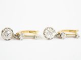 une paire de boutons de manchette en diamant et en or