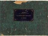 an old green book with a black label on it