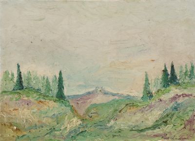 une image représentant un tableau où l'on voit des moutons paître dans un pré