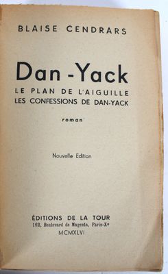 Blaise CENDRARS : 1 lot de 4 ouvrages divers.