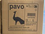cardboard box with a picture of an ostrich inside of it